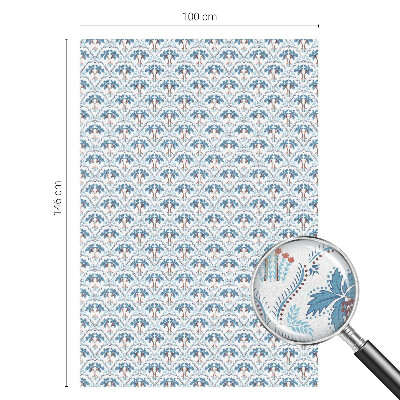 Película de privacidade para janela efeito vitral Palmeiras azuis