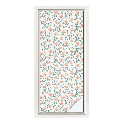 Película de vidro vitral autocolante Estampa floral