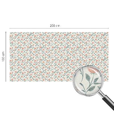 Película de vidro vitral autocolante Estampa floral