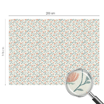 Película de vidro vitral autocolante Estampa floral