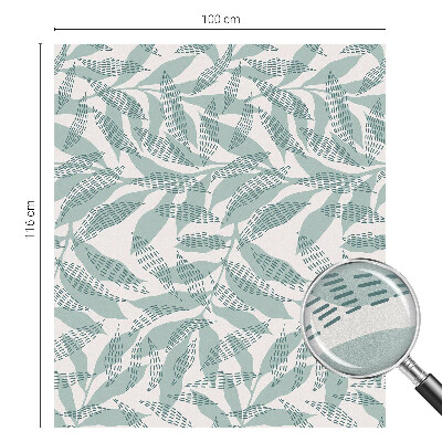 Película de privacidade para janela efeito vitral Folhas verdes