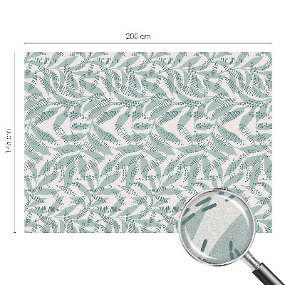 Película de privacidade para janela efeito vitral Folhas verdes