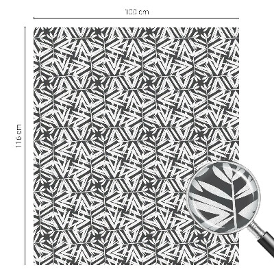 Película decorativa para janela privacidade Folhas geométricas