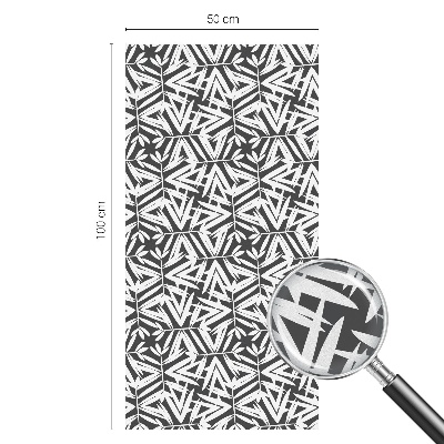 Película decorativa para janela privacidade Folhas geométricas