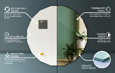 Espelho geométrico com formato original