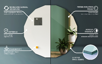 Espelho geométrico com formato original
