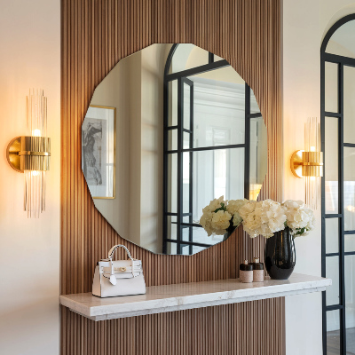 Espelho geométrico com formato original