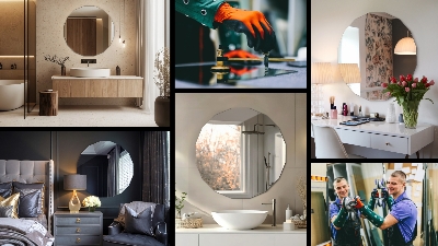 Espelho geométrico com formato original