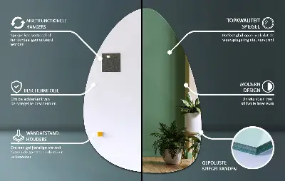 Espelho orgânico ovoide um toque moderno