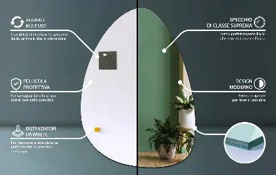 Espelho orgânico ovoide um toque moderno
