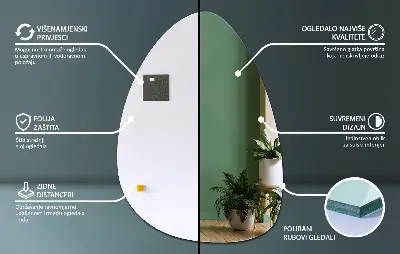 Espelho orgânico ovoide um toque moderno