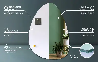 Espelho orgânico ovoide um toque moderno