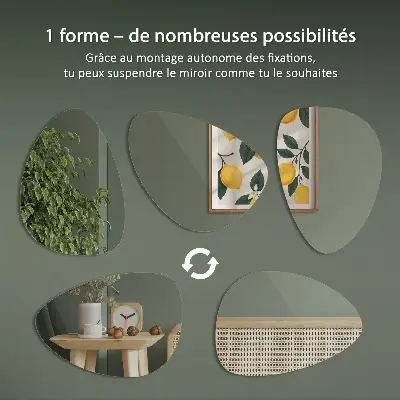 Espelho orgânico ovoide um toque moderno