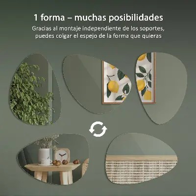 Espelho orgânico ovoide um toque moderno