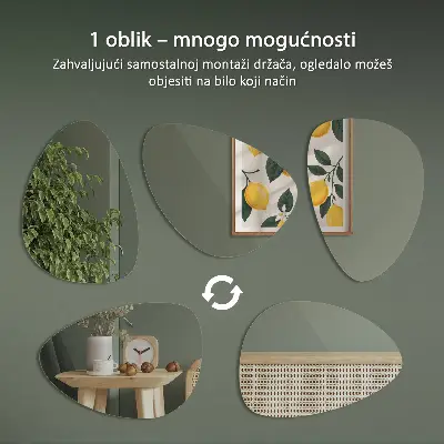 Espelho orgânico ovoide um toque moderno