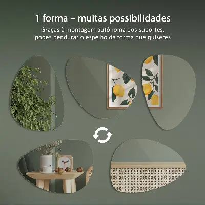 Espelho orgânico ovoide um toque moderno