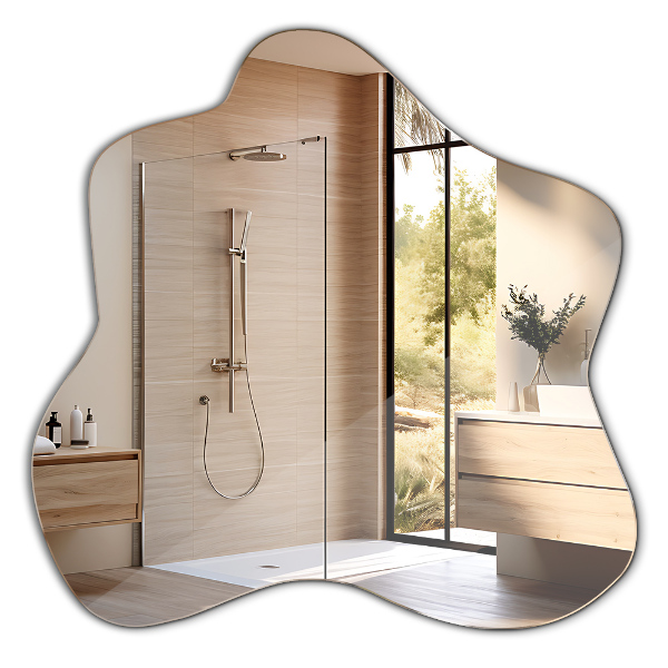 Espelho em forma de mancha assimétrico