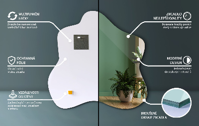 Espelho em forma de mancha assimétrico