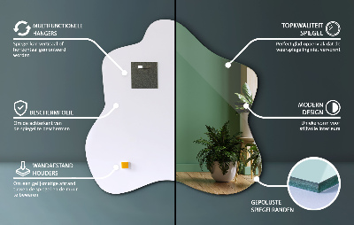 Espelho em forma de mancha assimétrico