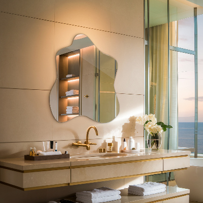 Espelho em forma de mancha assimétrico