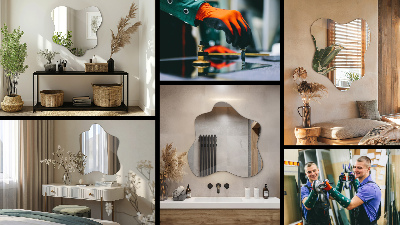 Espelho em forma de mancha assimétrico