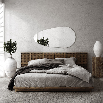 Espelho em formato de gota sem moldura para parede