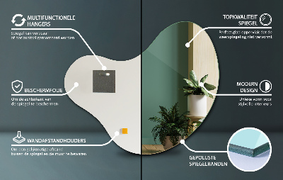 Espelho formato orgânico sem moldura