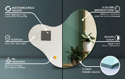 Espelho formato orgânico sem moldura
