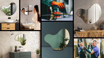 Espelho formato orgânico sem moldura