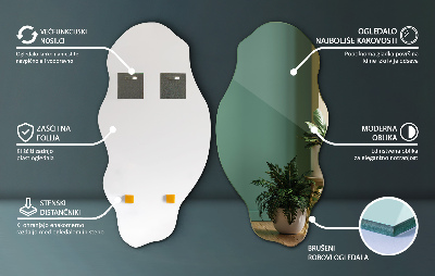 Espelho irregular acessório elegante