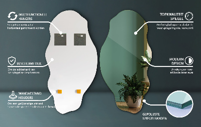 Espelho irregular acessório elegante