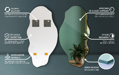 Espelho irregular acessório elegante