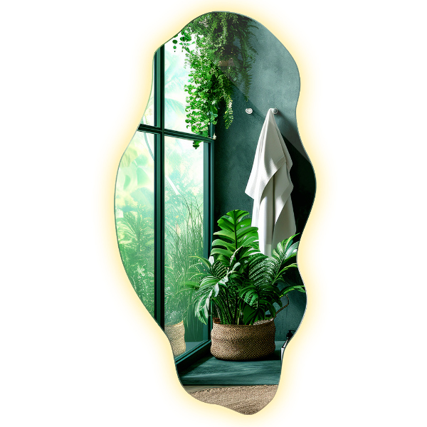 Espelho sob medida com led sem moldura