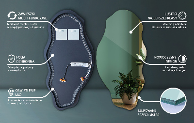 Espelho sob medida com led sem moldura