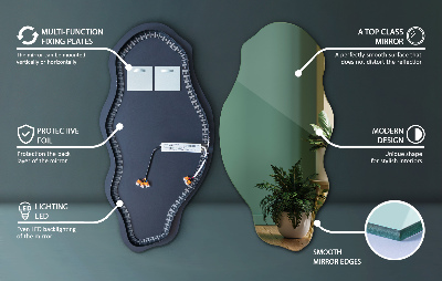Espelho sob medida com led sem moldura