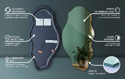 Espelho sob medida com led sem moldura