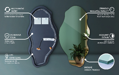 Espelho sob medida com led sem moldura