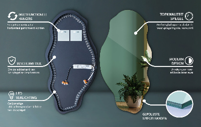 Espelho sob medida com led sem moldura