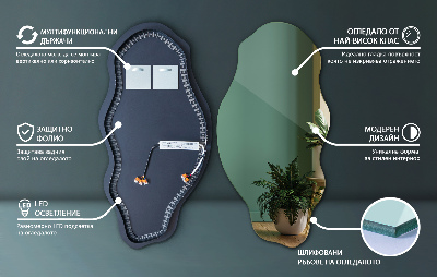 Espelho sob medida com led sem moldura