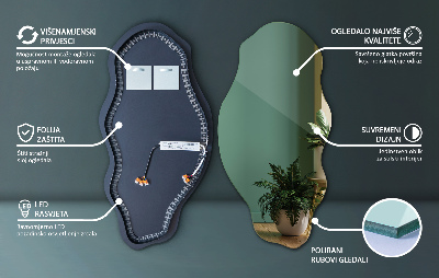 Espelho sob medida com led sem moldura