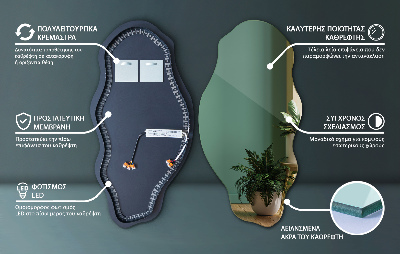 Espelho sob medida com led sem moldura