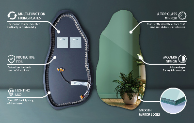 Espelho sob medida moderno com iluminação LED