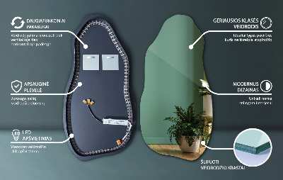 Espelho sob medida moderno com iluminação LED