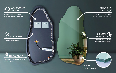 Espelho sob medida moderno com iluminação LED