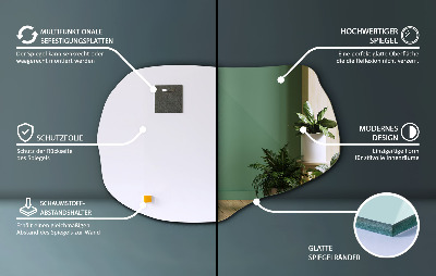 Espelho assimétrico acessório elegante