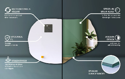 Espelho assimétrico acessório elegante