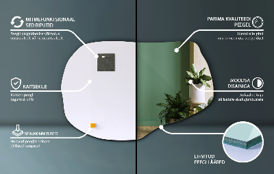 Espelho assimétrico acessório elegante