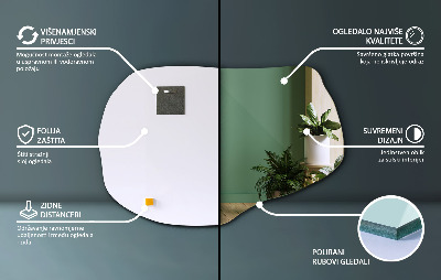 Espelho assimétrico acessório elegante