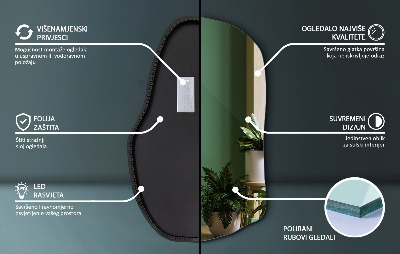 Espelho sob medida com led único