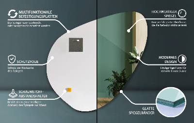 Espelho formato orgânico irregulares